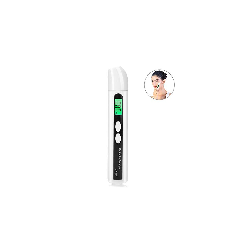 Sonew White Digital Skin Moisture Detector Portable Facial Oil Content Analyzer Lcd Display Skin Care Tester Detector Face Care Monitor(White)