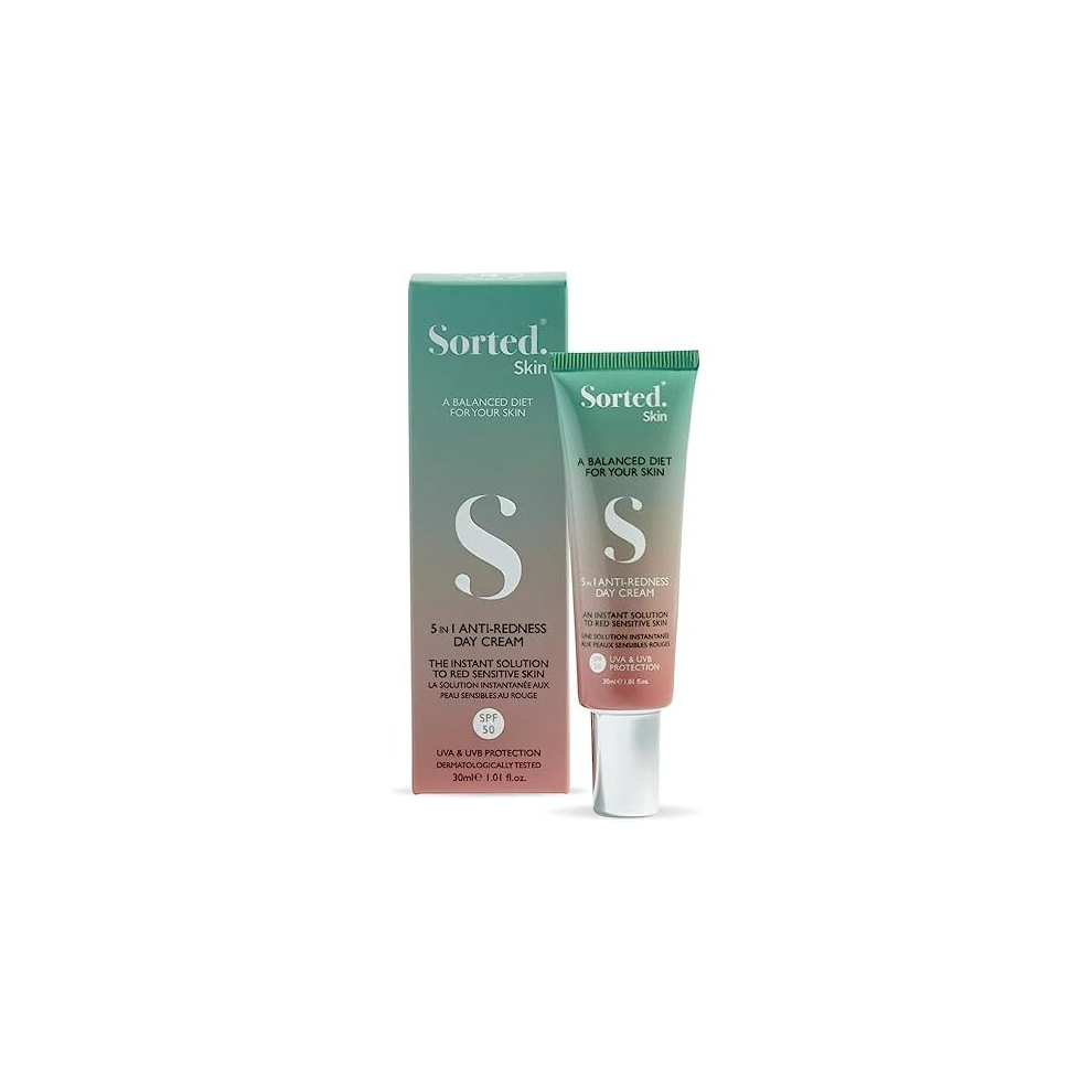S Sorted Cream Sorted Skin 5 In 1 Anti-Redness Cc Spf50 Colour Correcting Formula For Hypersensitive And Redness Prone Skin, Suitable For All Skin Types 1 X