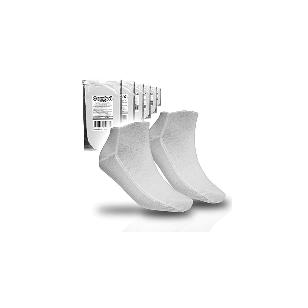 Re-Gen Cream 6 Pair - Comfort Fit Cotton Soft Retainer Moisturising Overnight Socks - Ideal For Dry Cracked Hard Skin