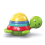 Fisher-Price Stack and Strain Bath Turtle, Baby Stacking Floating Bath Toy, 6 Months Plus 2
