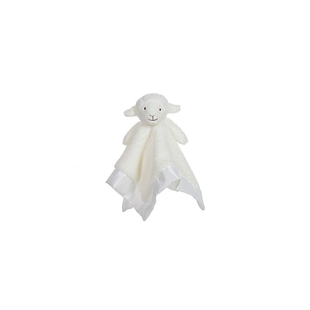 Apricot Lamb Stuffed Animals Soft Security Blanket White Lamb Infant Nursery Character Blanket Luxury Snuggler Plush Lovey For Newborn Baby Doll Blanket(White Lamb