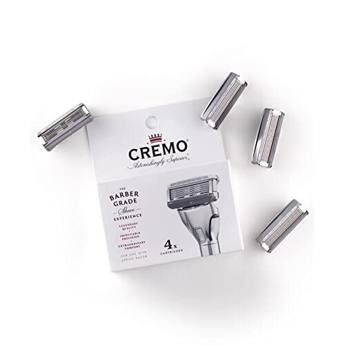 - Barber Grade Razor Blades for Men | 4 Refills, Silver 1