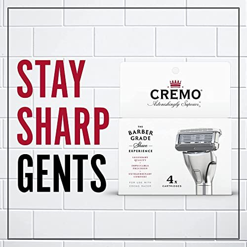 - Barber Grade Razor Blades for Men | 4 Refills, Silver 2