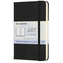9 x 14 cm Pocket Size Watercolour Notebook Watercolour Notebook, Paper Suitable for Watercolour Pencils and Paints Hard Cover and Elastic Closure,