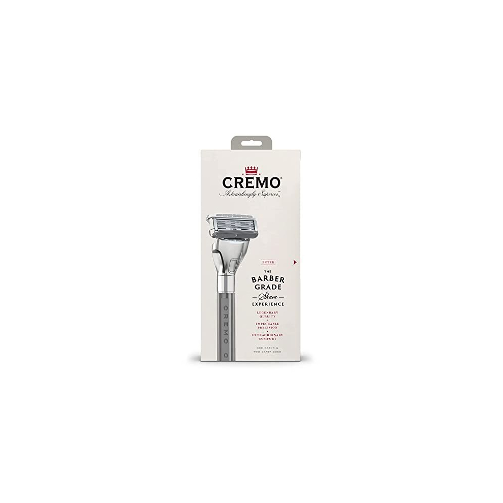 Cremo Silver - Barber Grade Razor For Men | Extra Refill Blade,
