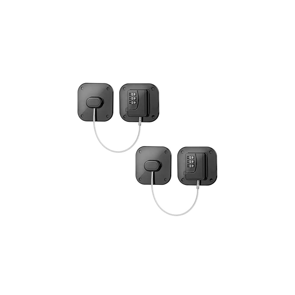 Password Fridge Lock Children Safety Refrigerator Lock Adults Safety Fridge Locks 2Pcs Cupboard Lock With 3M Strong Adhesive For Drawer Fridge Freezer Evilsoul