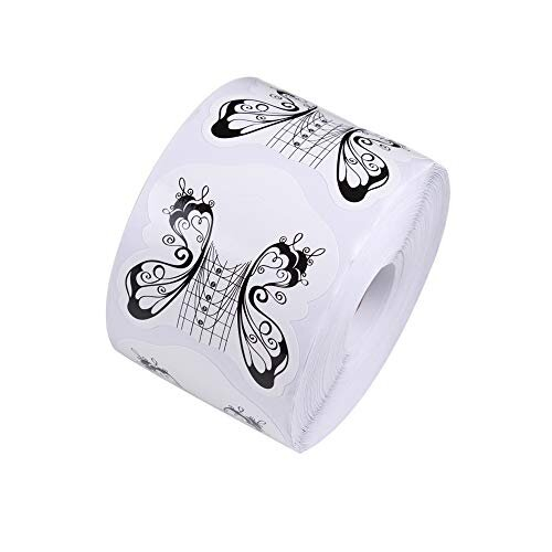 500Pcs/Roll Nail Form Guide Acrylic Tip Extension Forms Butterfly Design Nail Form Sticker Rroll Manicure Tool 2