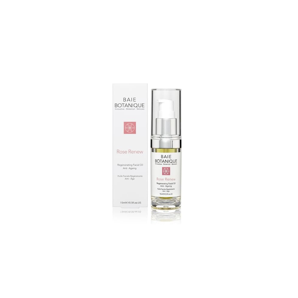 Baie Botanique Anti-Ageing Facial Oil 15Ml - Rose Absolute, Camelia, Borage, Evening Primrose, Abyssinian & Amla Oil - 100% Natural, 90% Organic