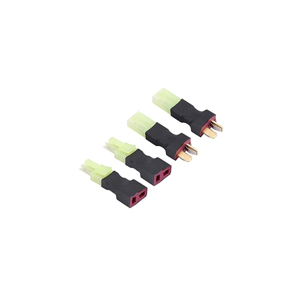 2Pcs Deans T Plug Male Connector To Small Mini Tamiya Female Connector Adapter And 2Pcs Deans T Plug Female Connector To Small Mini Tamiya Male 8112221835414