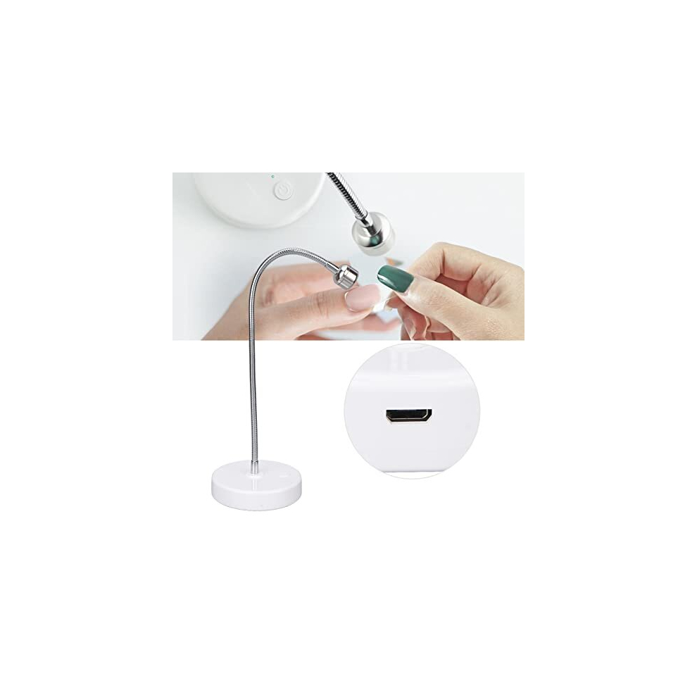 UV LED Light Small UV Light for Gel Nails 3W USB Input Gooseneck Flash Cure Light for Nails Quick Dry Nail Dryer Nail Extension Gel Curing Lamp for