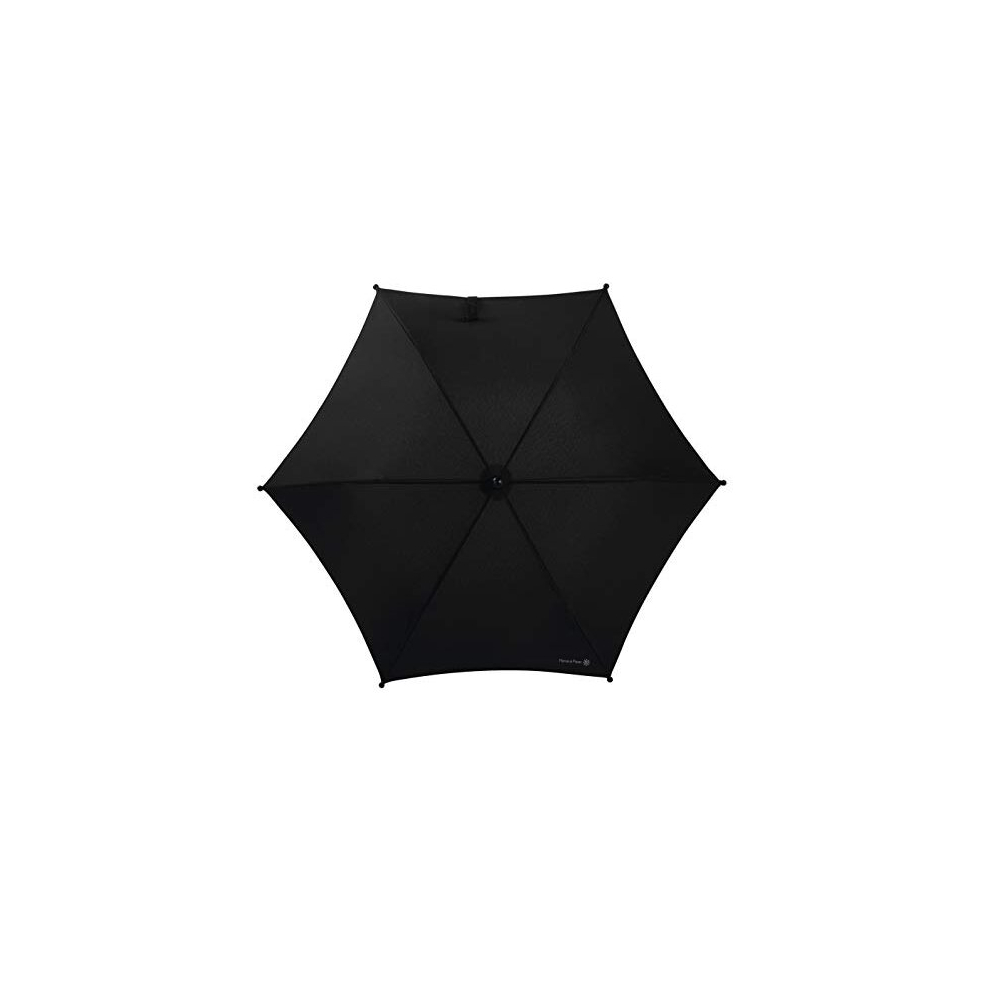 Universal Parasol, UPF 50+ Fabric, Easy Fit Clamp and Adjustable, Flexible Arm for Pram/Pushchair/Buggy - Black