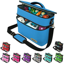 Large bag for Toniebox, Tigerbox and accessories, space for approx. 55 Tonies hearing figures, bag for Toniebox starter set (light blue)