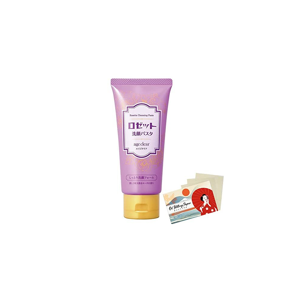 Rosette Face Wash Age Clear Cleansing Pasta Ag 120G - Make Off Blotting Paper Set