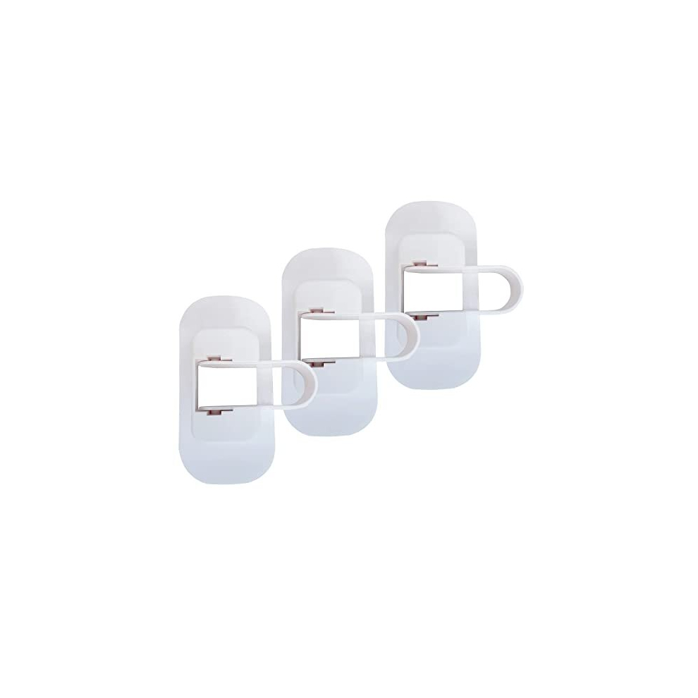 Dreambaby Adhesive Lever Door Handle Lock - Child Safety Locks For Doors & Handles - Suitable For Most Lever Door Handles - 3 Pack - White - Model G1482bb