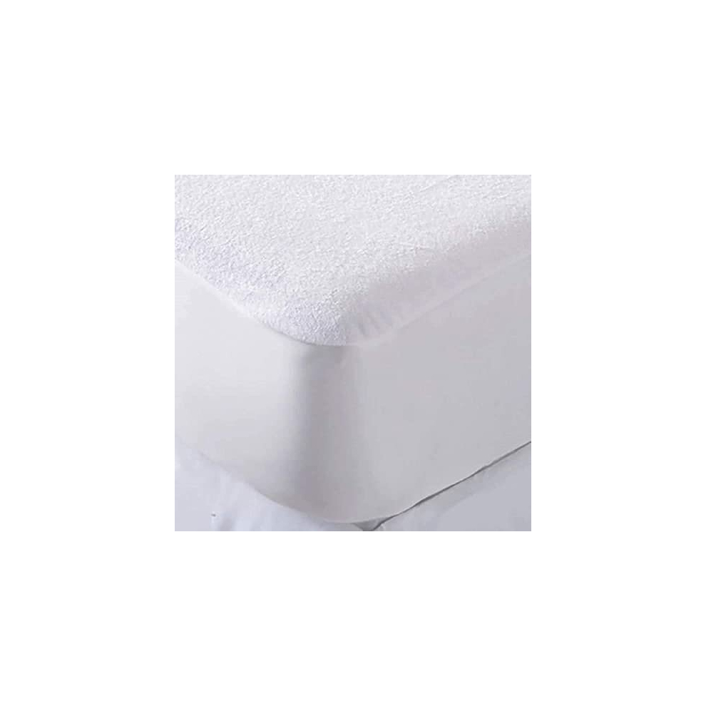 Sasma Home - Waterproof Cot Mattress Protector - Hypoallergenic, Cotton Rich Cot Mattress Protector - To Fit Cot Mattress 60X120 Cm White