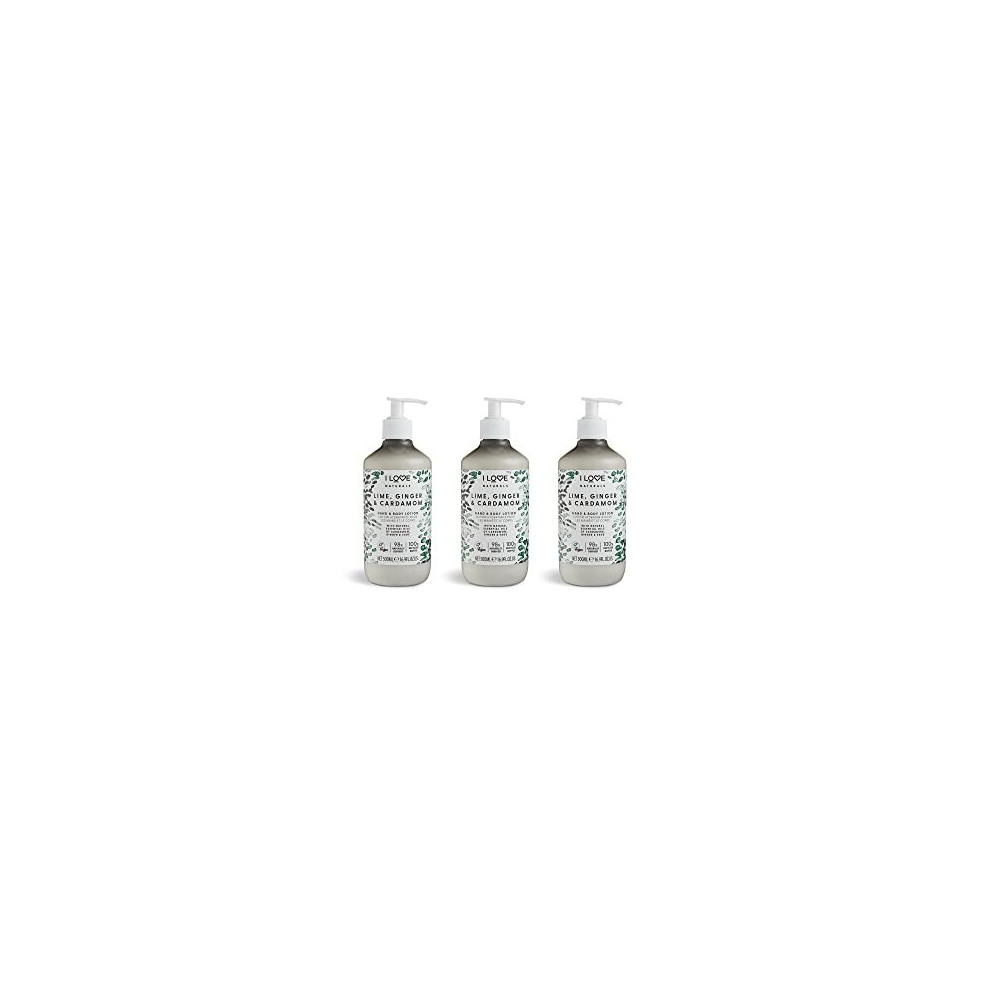 Naturals Lime, Ginger & Cardamon Hand & Body Lotion, Essential Oils Of Cardamon, Ginger & Sage, Crafted With Ingredients Such as Shea Butter, 3 x