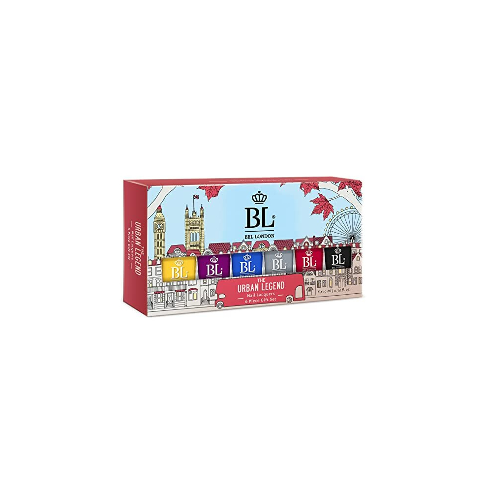 Bl Urban Legend Luxury 6 Pack Multi-Color Nail Polish Set - The Queen Of Deluxe - The Perfect Set For The Perfect Stylish Manicure - A Professional
