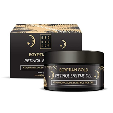 Retinol, Hyaluronic Acid, Aloe Vera & Marine Collagen Enzyme Face Gel. Target Fine Lines & Wrinkles, Made in the UK by Grounded Body