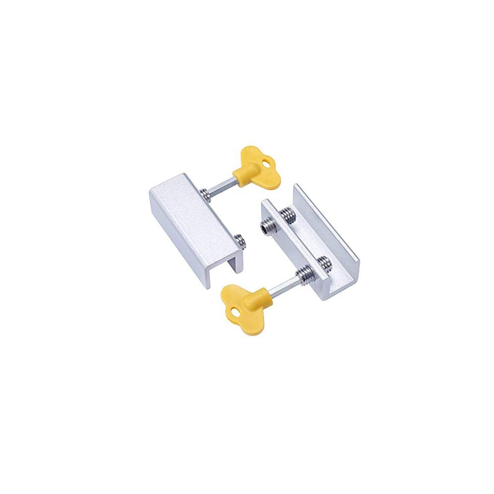 Wanlian Adjustable Sliding Window Locks, Aluminum Alloy Door Frame Security Lock With Keys And Protective Gaskets For Baby Child Elderly Home Pet Safety Home