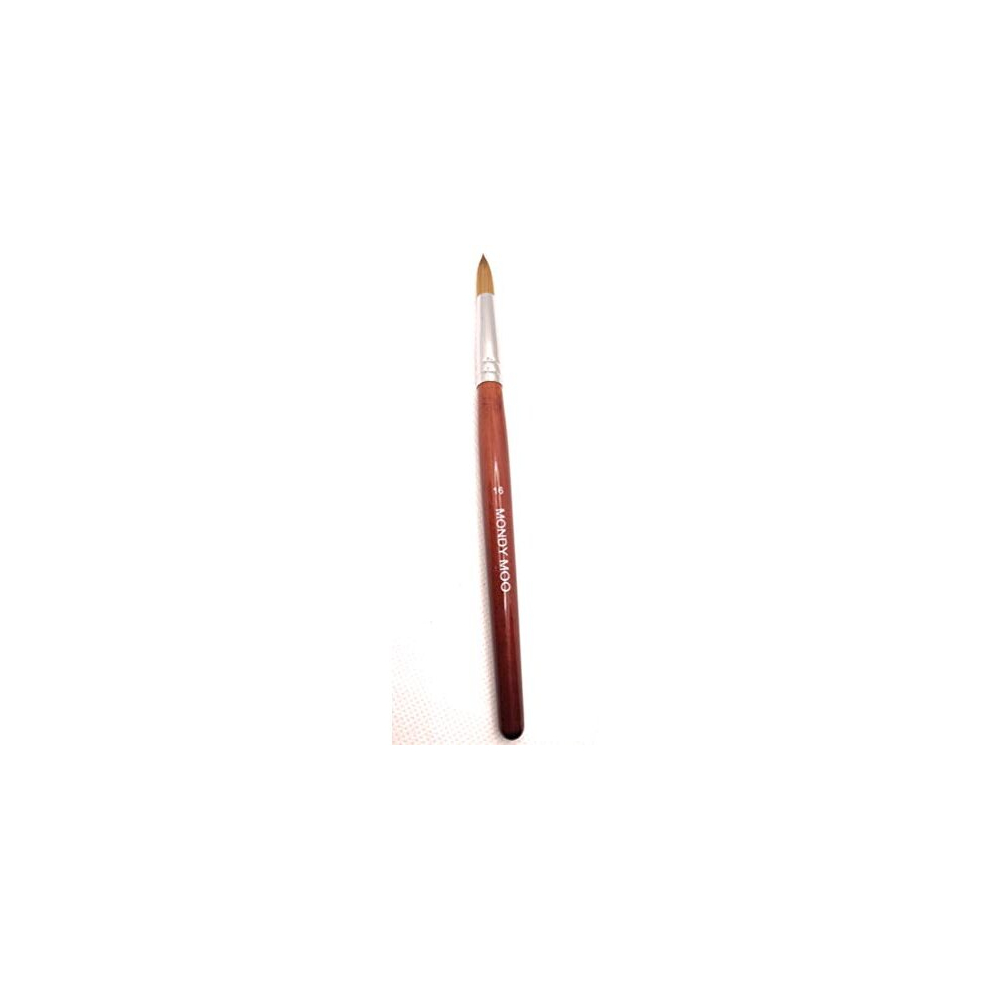 Kolinsky Sable Acrylic Nail Brush by Mondy Moo - Rosewood Pen Gel Nail Art Manicure Painting Tool (16#)