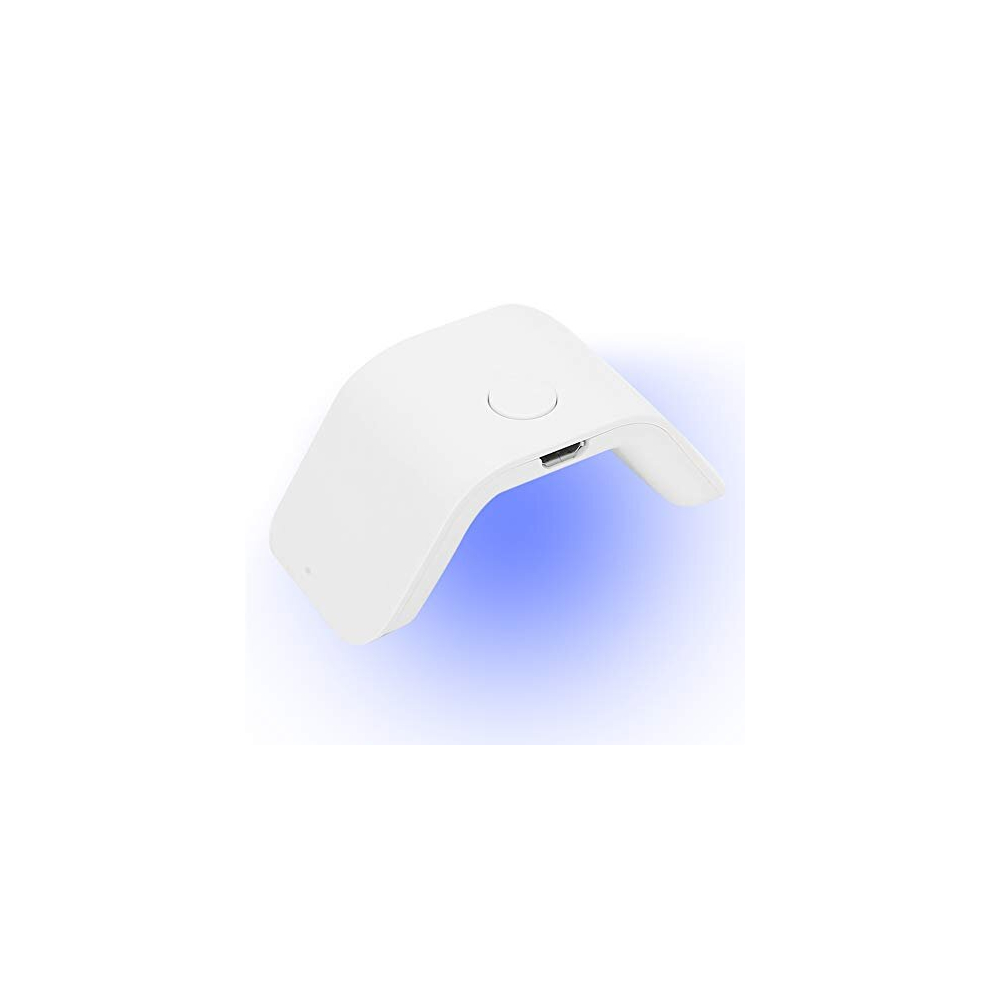 Mini UV LED Nail Lamp, 2W Portable Nail Dryer Single Finger Gel Nail Polish Curing Lamp Electric Manicure Machine with USB Cable (White)