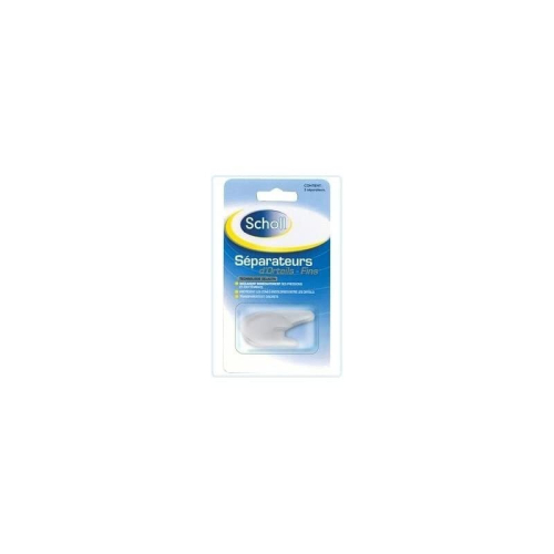 Scholl Set of 3 Fine Toe Separators, Transparent/Green