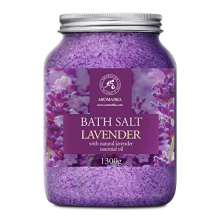 Sea Salt Lavender with Natural Lavender Essential Oil 1300g - Lavender Bath Salts - Best for Good Sleep - Stress Relief - Beauty - Relaxing - Bathing