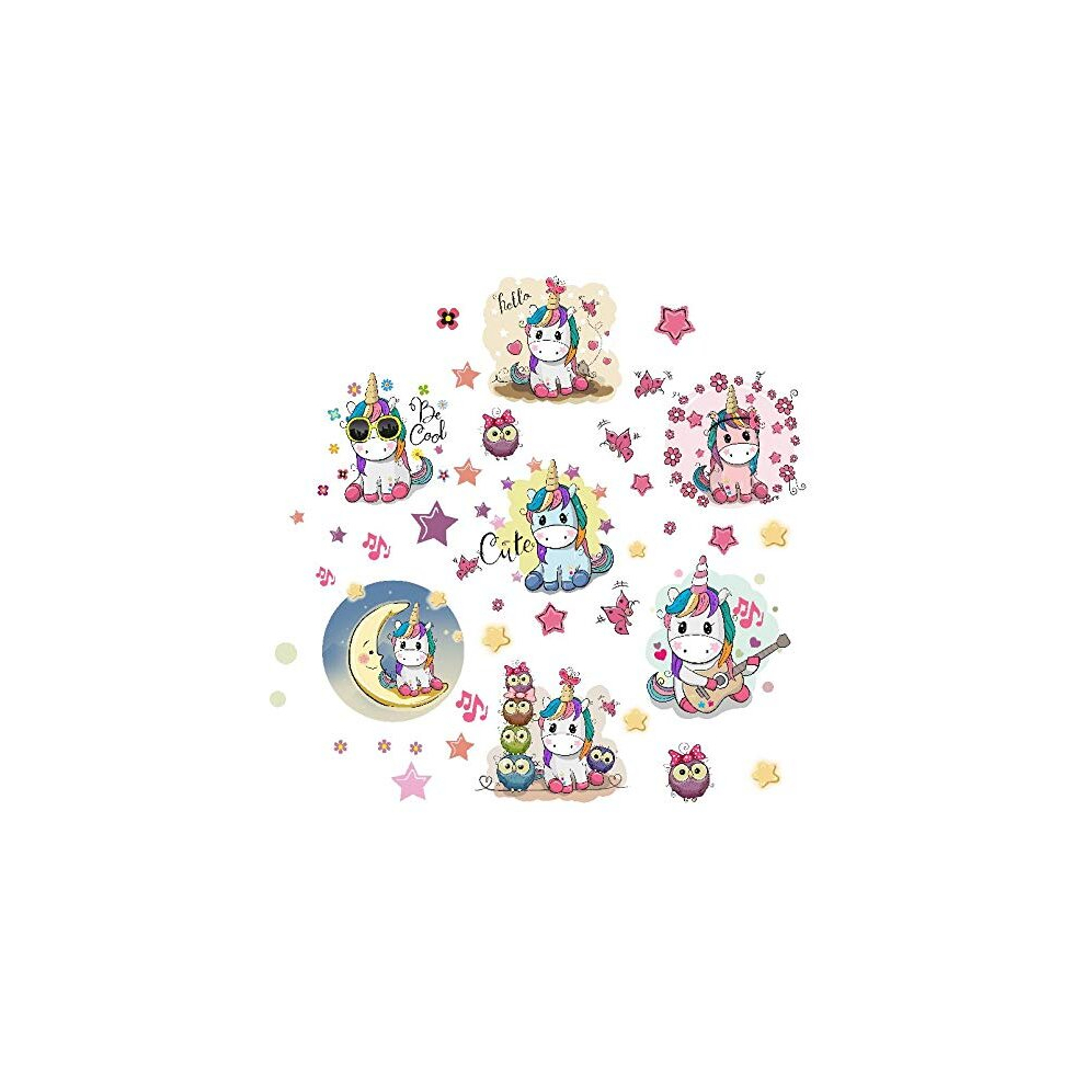 Kibi Unicorn Wall Sticker Unicorn Wall Sticker Rainbow Unicorn Pattern Wall Decals Wall Stickers Unicorn Wall Sticker For Girls Bedroom Kibi Store