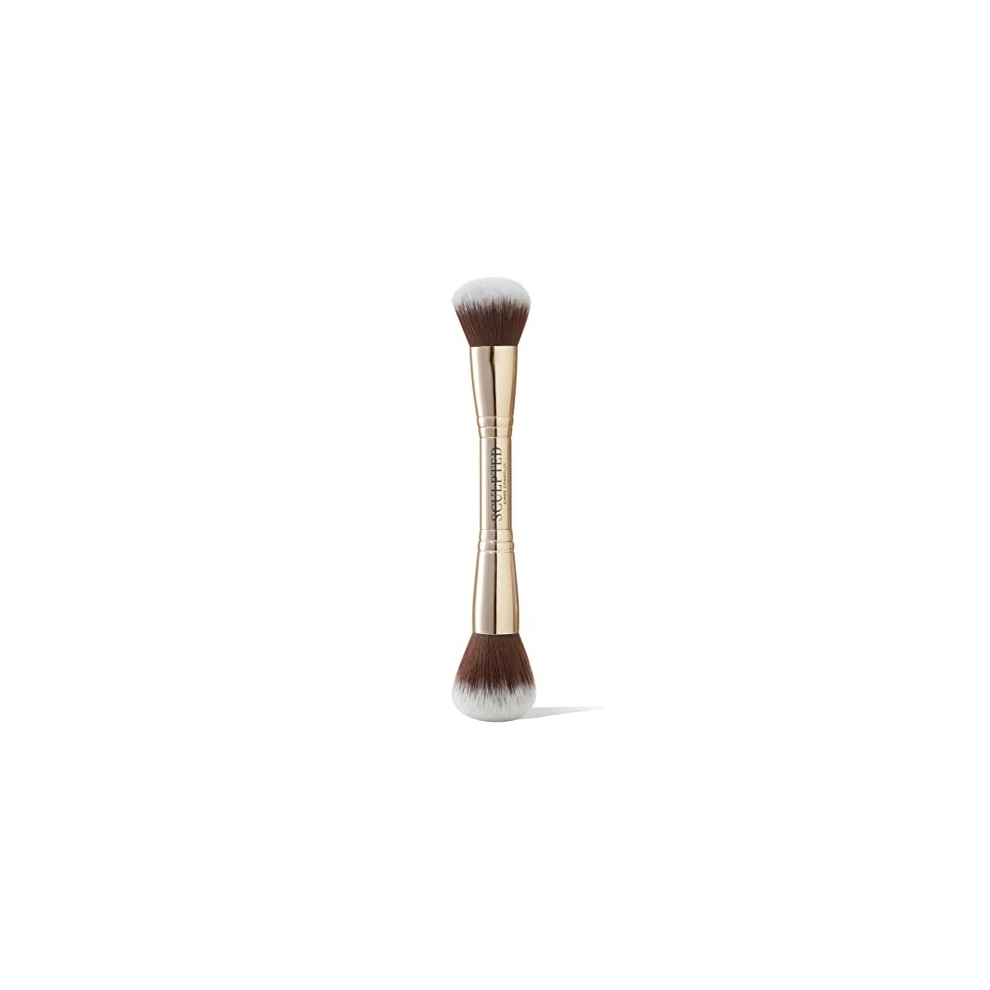 Sculpted By Aimee Connolly Double-Ended Foundation Duo Makeup Brush From Sculpted By Aimee - 2 In 1 Buff And Precision Brush For Foundation Application