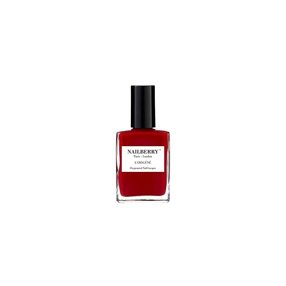 L'Oxygéné Oxygenated Nail Lacquer | Rouge, 15 ml | Polish for a Healthier Manicure & Long Lasting Colour | 12-Free, Vegan, Halal, Cruelty & Gluten
