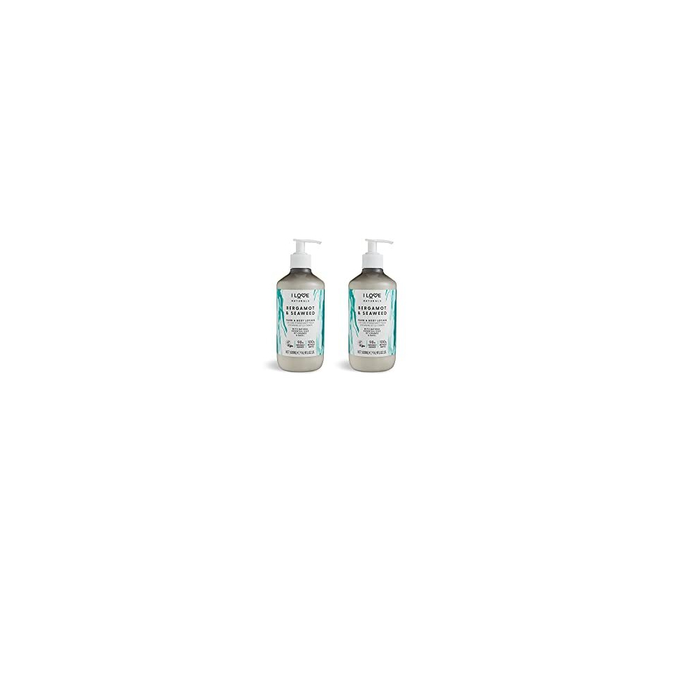 I Love Naturals Bergamot & Seaweed Hand & Body Lotion, Essential Oils Of Orange & Basil, Crafted With Ingredients Such As Shea Butter, 2 X 500Ml