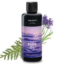 Organic Bath Oil with 100% Organic Oils Allgäuer Night's Sleep Lavender Cedar Mandarin (100ml) Natural Organic Bath Additive with Essential Oils