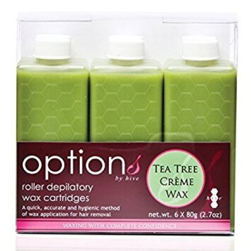 Hive 6pcs Refill Roller Depilatory Roll on Wax Cartridges Tea Tree Creme Wax 80g CODE: HOB6617