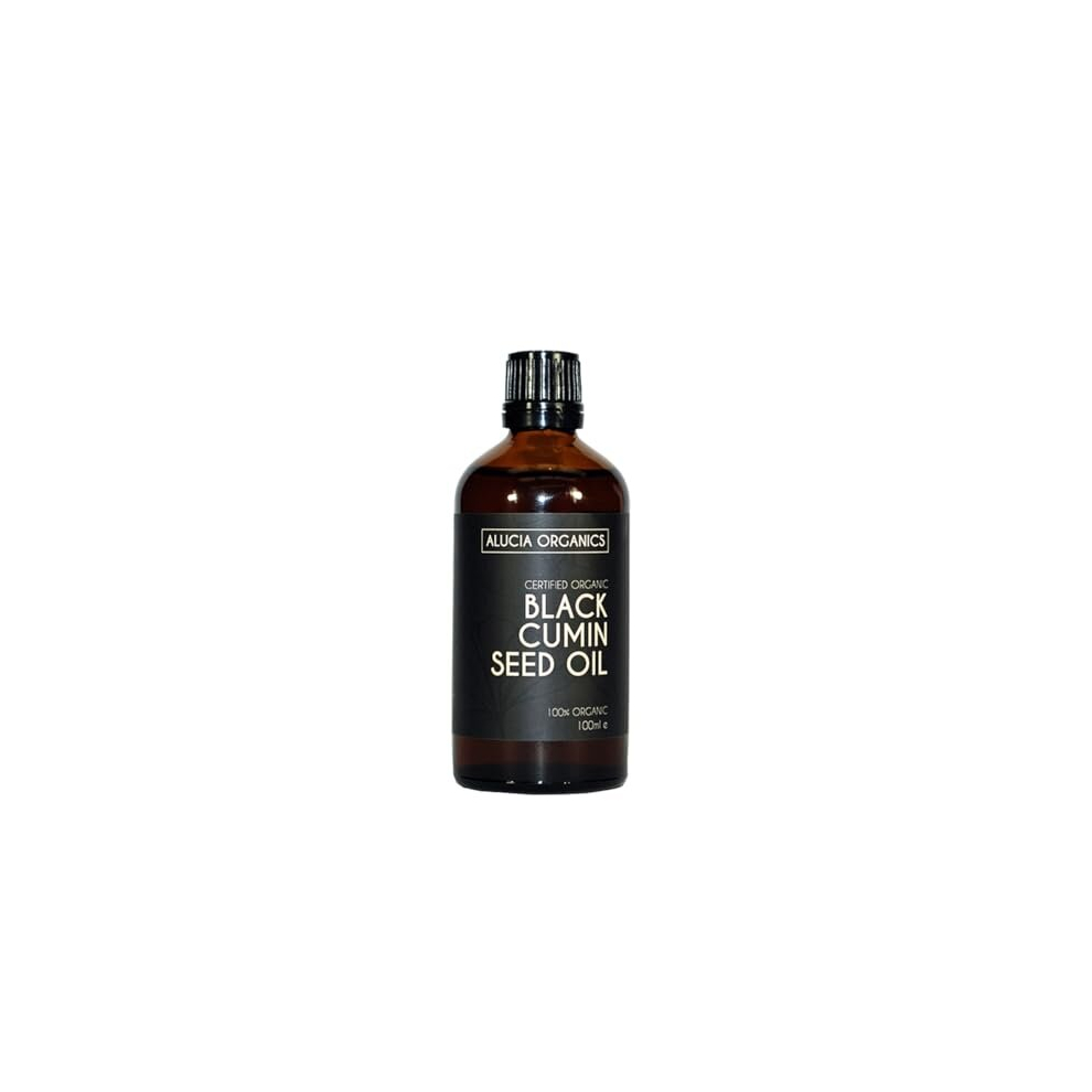 Alucia Organics Certified Organic Black Cumin Seed Oil 100Ml - Pure, Natural, Cold Pressed, Certified Organic, Vegan, Cruelty Free, For Skin, Face, Body, Hair,