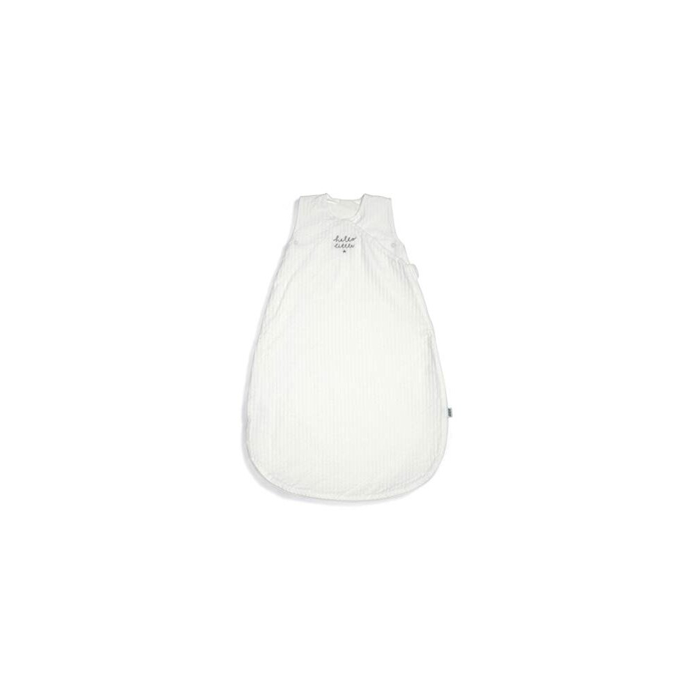 Welcome To The World Dreampod 0-6 Months, 1.0 Tog, Soft Textured Jersey, Zip Bottom - White