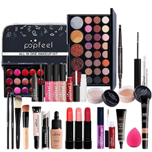Professional Makeup Set,MKNZOME 28Pcs Make Up Set With Make-up Bag Portable Travel Makeup Kit Birthday Xmas Makeup Gift Set Eyeshadow Palette