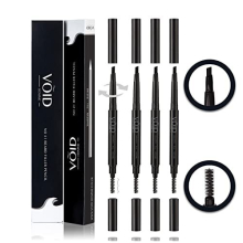 VOID Homme Instant Beard Filler Pen Kit für Männer (Dunkelbraun, Set von 4) - Wasserfester Stift für volle Bärte