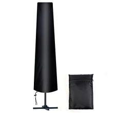 Parapluhoes voor Ø300 cm, 210D Oxford Stof Zwarte Strandparapluhoes met Opbergtas, Weerbestendig, UV-bestendig, Sneeuwbestendig