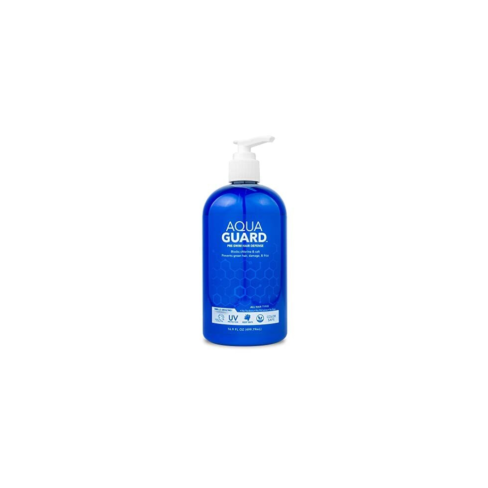 AquaGuard Pre-Swim Hair Defense | Prevents Chlorine Damage + Softens Hair While Swimming | Made in California | Color Safe, Leaves Hair Smelling Great