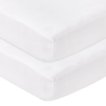 - Pack of 2-100% Jersey Cotton Crib Next2Me Fitted Sheets - Next2Me Compatible Crib Fitted Sheet (50x85cm) Pack of 2 White