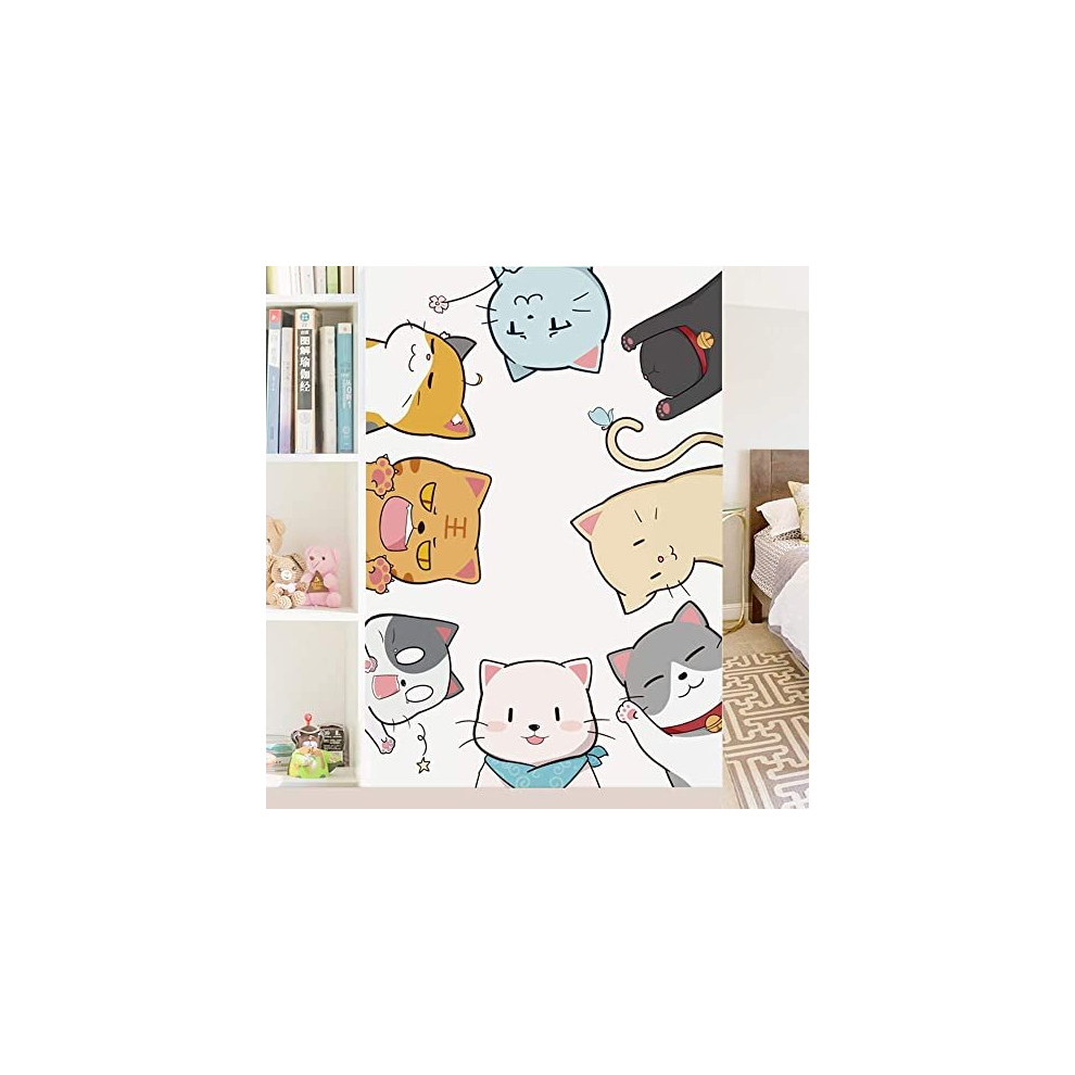Nursery Decor, Lovely Cats Kittens Kitties Wall Stickers for Children, Nursery Wall Art for Baby's, Girl's, Boy's and Kid's Bedroom