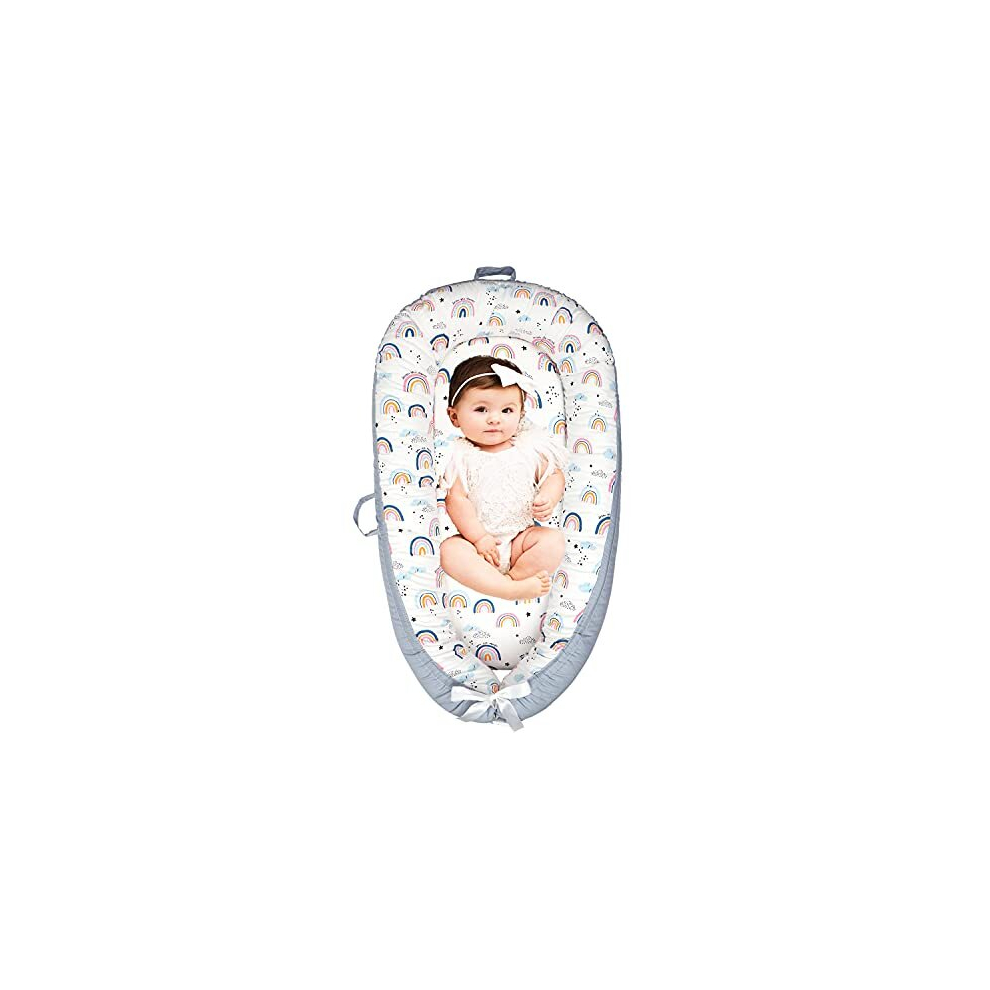 Baby Lounger Baby Nest For Co Sleeping Baby Bassinet Soft Breathable Perfect For Newborn Gift 100% Cotton Napping Or Traveling For 0-12 Months Eaq