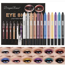 12 Pcs Matte Eyeshadow Stick Set with Sharpener Cap, Sitovely Long Lasting Pearly Sparkle Glitter Eyeshadow Pencil Shimmer Metallic Eye Shadow Makeup