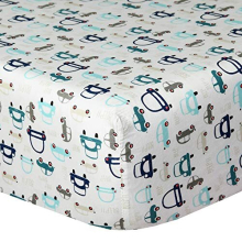1 Pack GOTS Certified Organic Cotton Fitted Crib Sheet - Cars