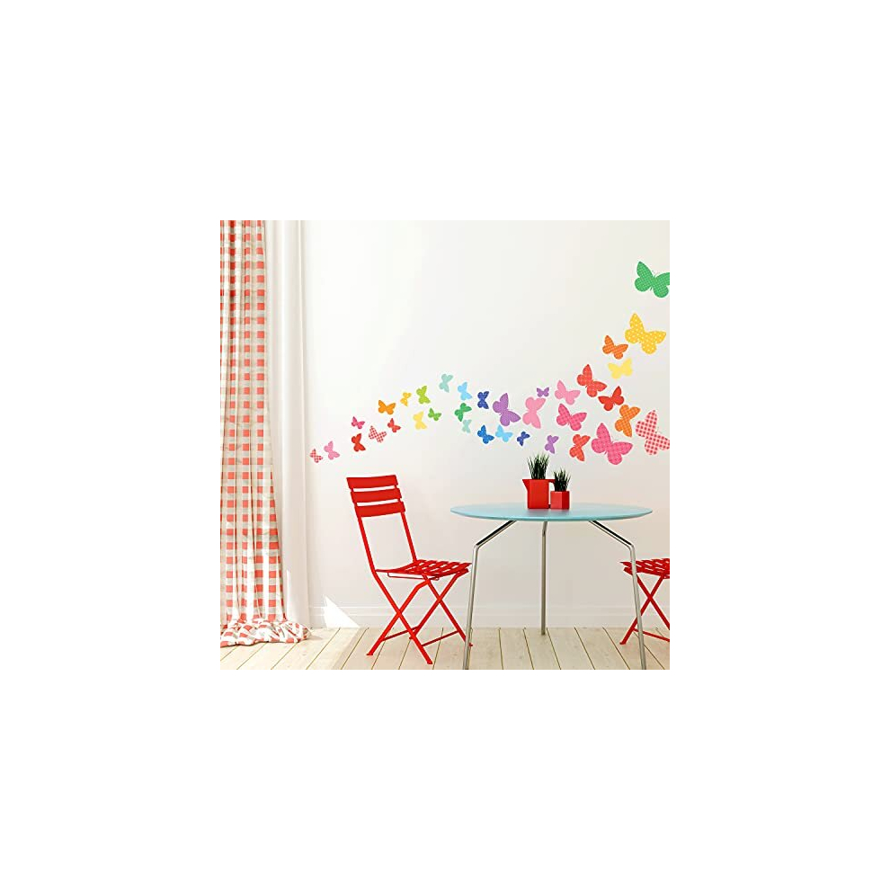 Decowall Dw-1613 Sweet Butterflies Kids Wall Stickers Decals Peel And Stick Removable For Nursery Bedroom Living Room Art Murals Decorations