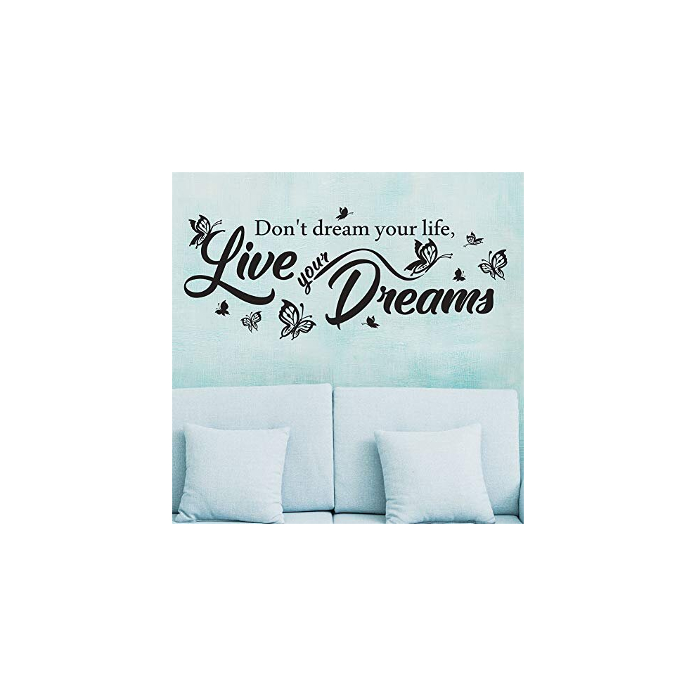 Wall4stickers Don't Dream Your Life Live Your Dreams Wall Decal Removable Vinyl Sticker Mural Window Kids Children Baby Nursery Room Art