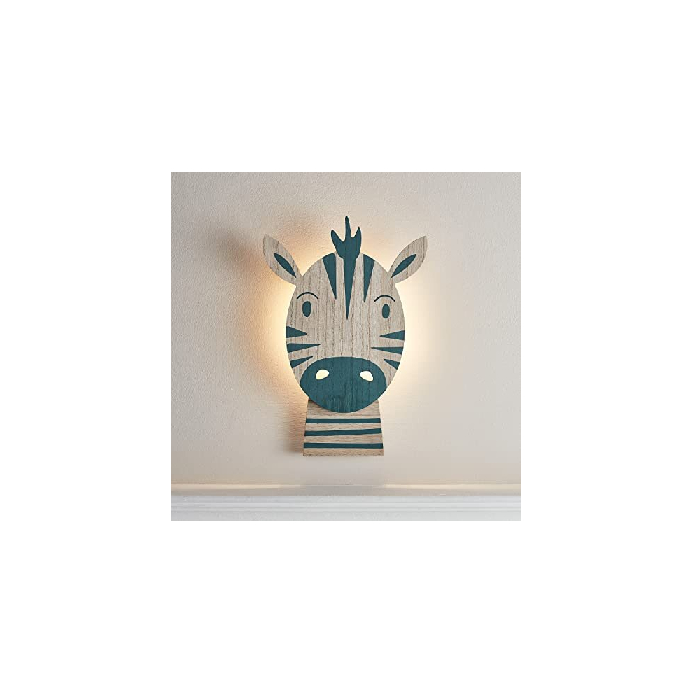Battery Operated Led Zebra Children's Wall Kids Bedroom Nursery Decoration With Remote And Timer Light Lights4fun