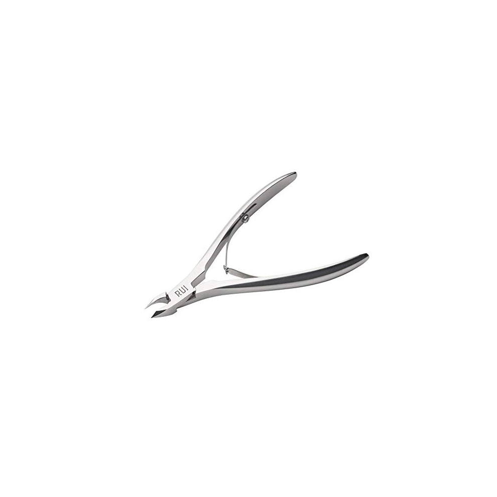 Rui Smiths Cuticle Nippers, Professional, Stainless Steel, Japanese Handle, Mirror Finish, Double Spring (4Mm Jaw/Quarter Jaw)