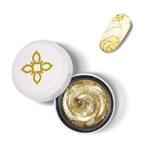 Metallic Sparkle Gel Paint Pots Glitter Nail Art Good As Gold 5G