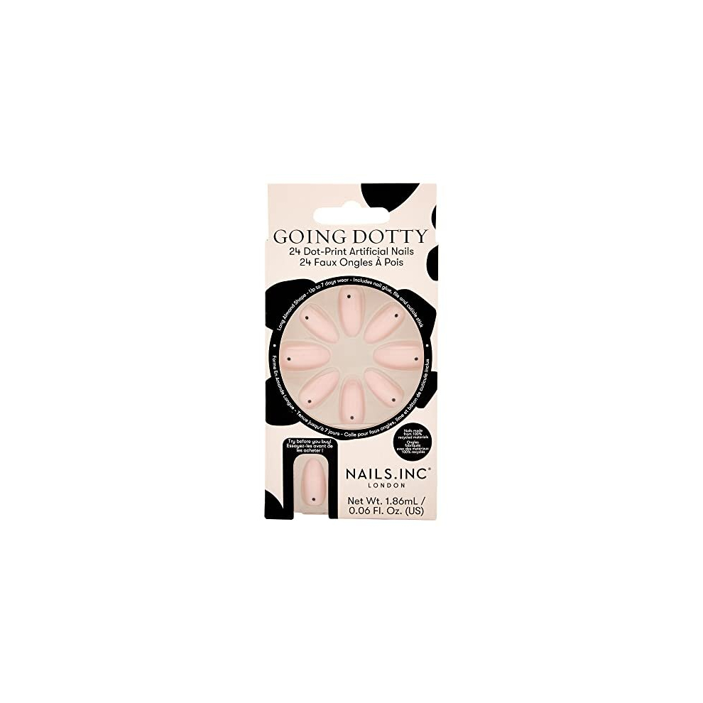 Nails Going Dotty Dot-Print Artificial Nails Pack of 24, Nude, Variety Pack